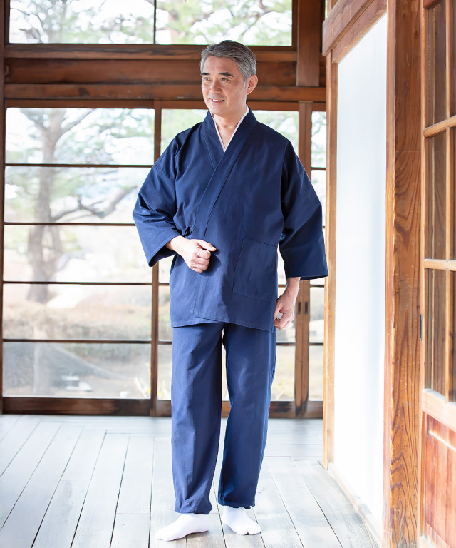 遠州本藍染作務衣