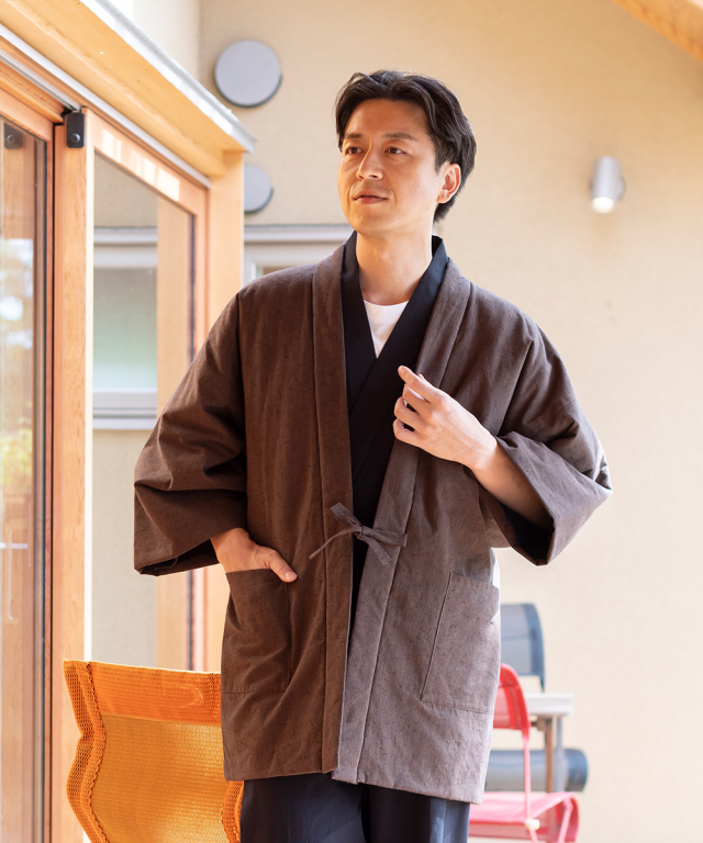 たてスラブ綿入袢天