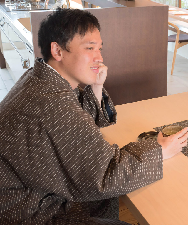 2035 刺子織作務衣式綿入袢天
