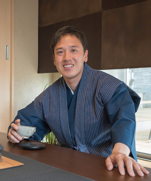 刺子織袖無し綿入袢天 No.1 濃紺-スペック斑（むら）染め 【和粋庵