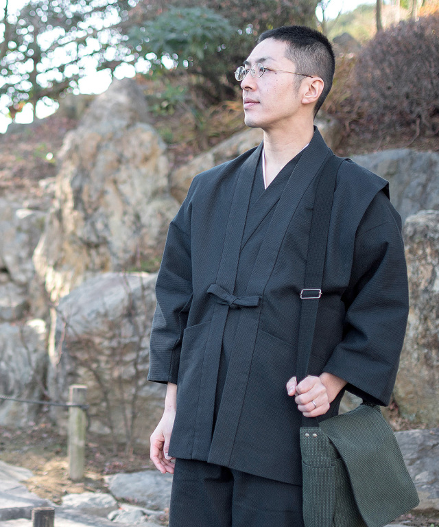 美品　トローヴ　羽織り　和ジャケット　和ローブ　ノーカラー　袴　甚平　黒　2 和robeのおすすめ人気商品一覧 通販 - Yahoo!ショッピング