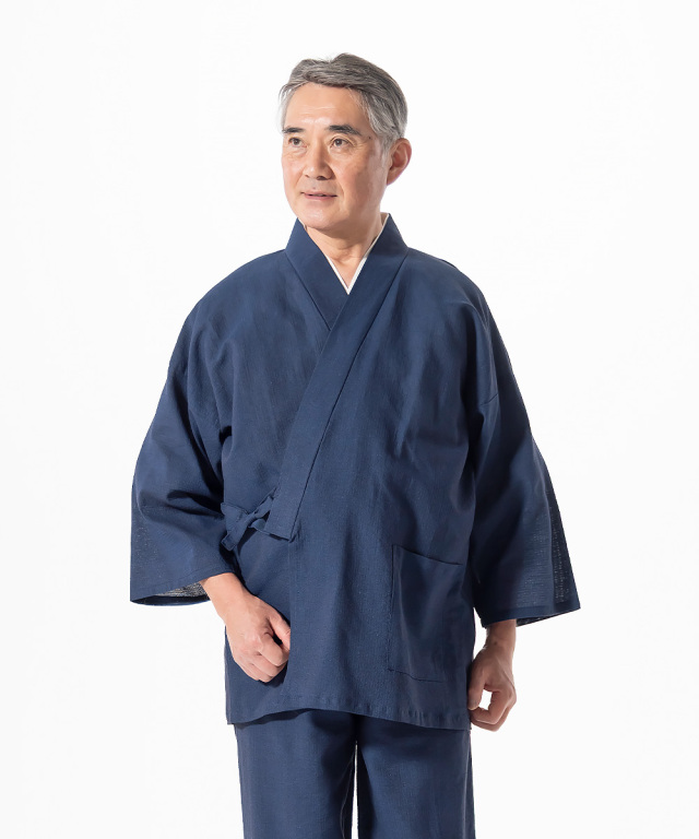 和紙しじら織作務衣