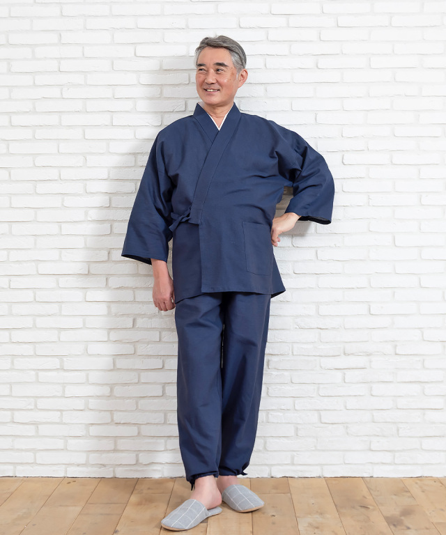 和紙しじら織作務衣