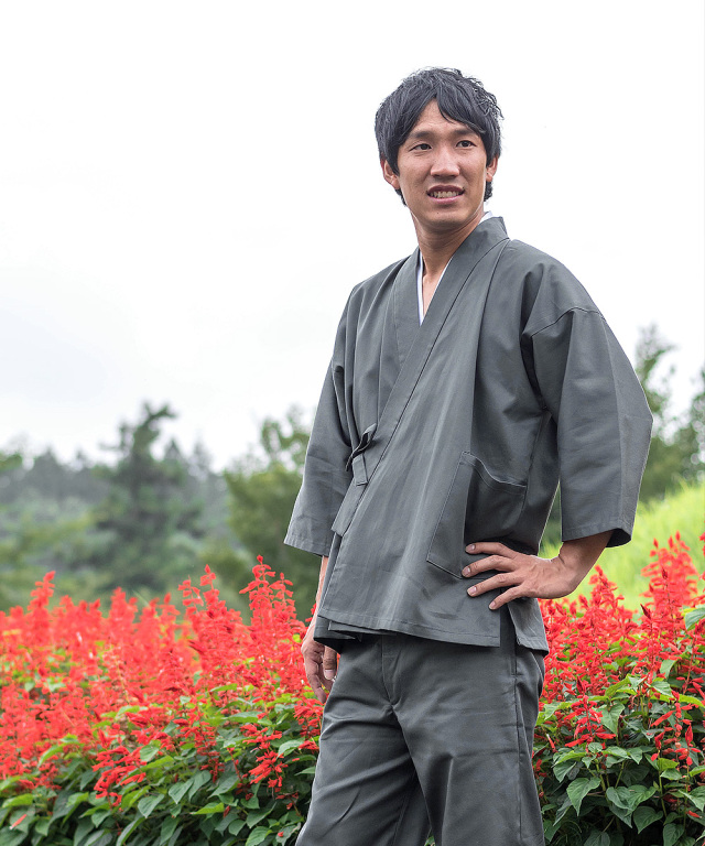 綾織作務衣 2番色グレー【和粋庵】 | 作務衣・甚平通販 和粋庵