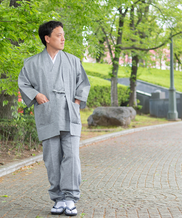 綿麻しじら羽織