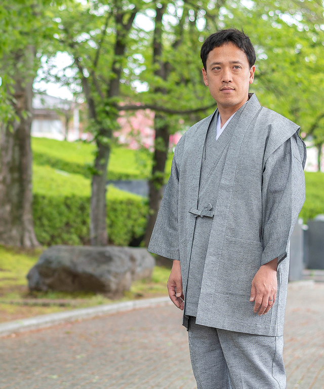 綿麻しじら羽織