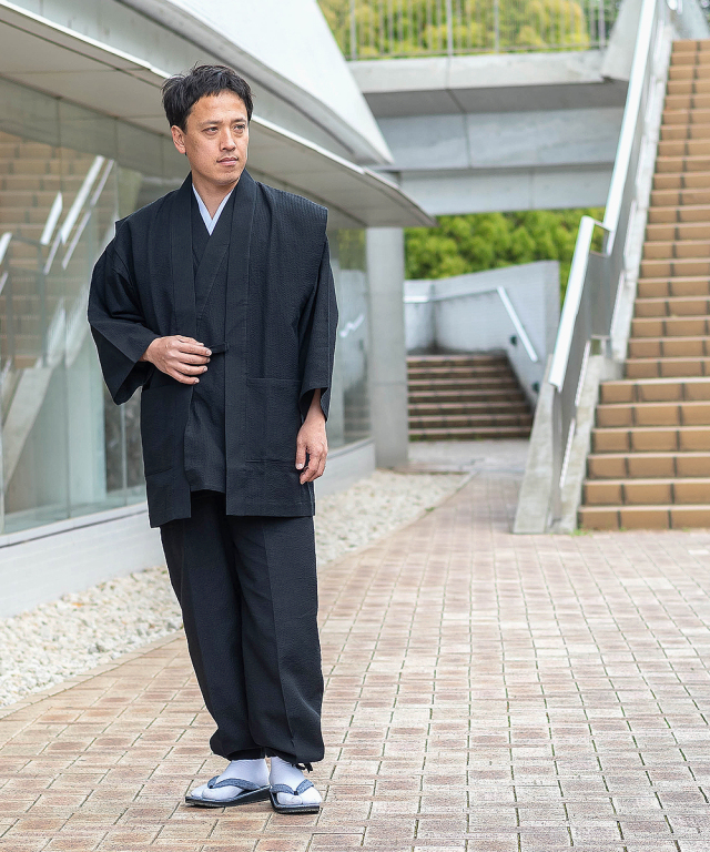 綿麻しじら羽織