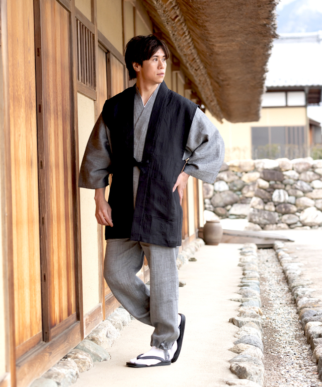 近江ちぢみ本麻羽織（単衣）