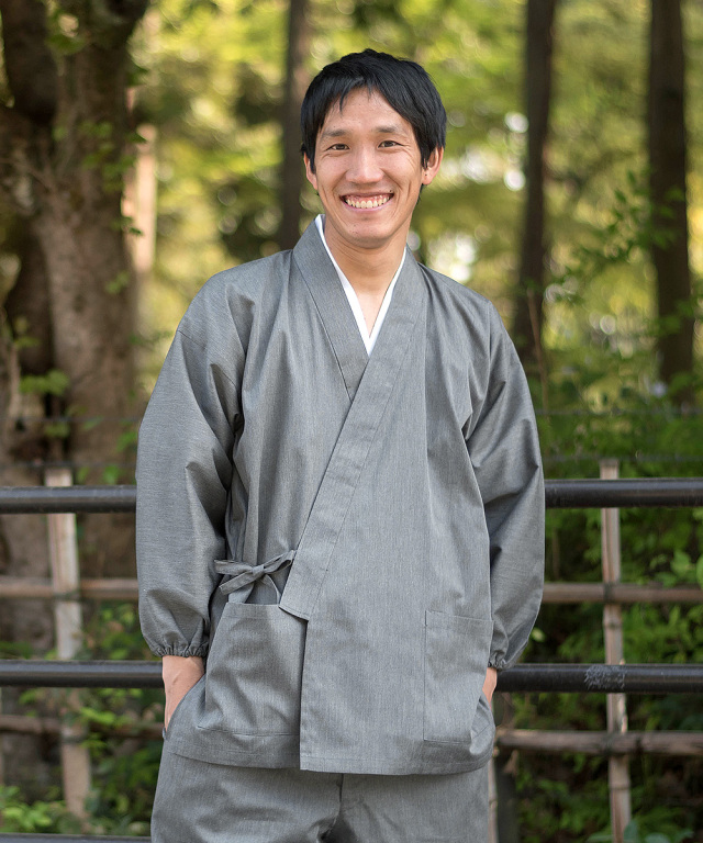 作務衣 夏用 齧る 日本製 楊柳作務衣 袖・裾ゴム式