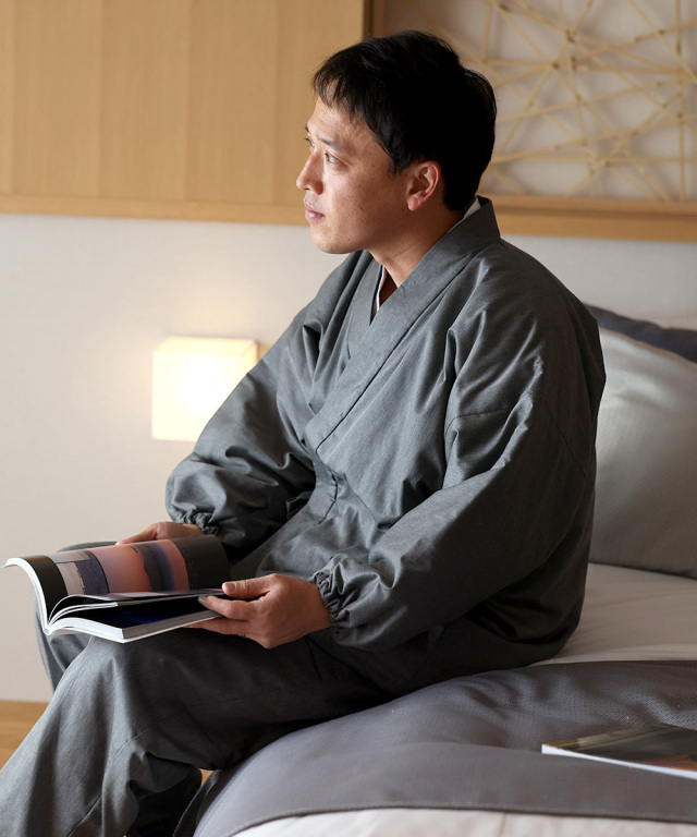 T/Cバーバリー綿入作務衣