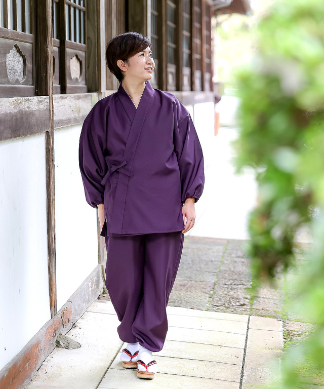 女性用ストレッチツイル作務衣［聖］