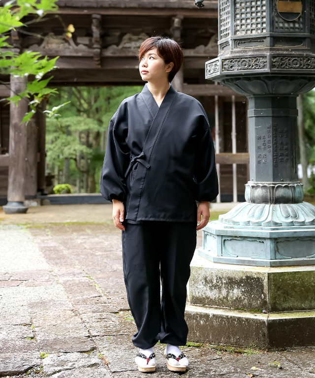 女性用ストレッチツイル作務衣［聖］