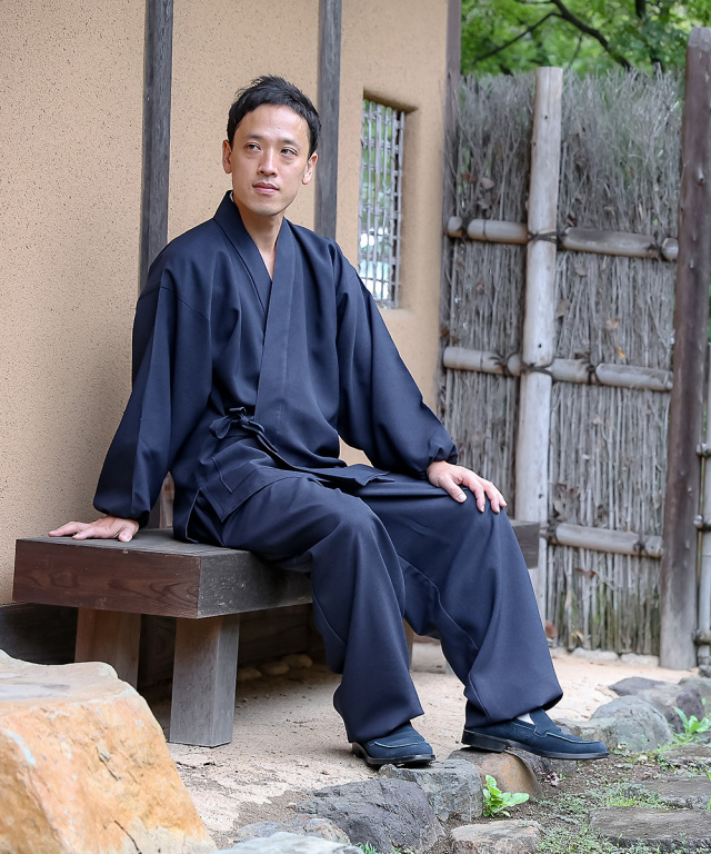 シャンブレー総裏作務衣