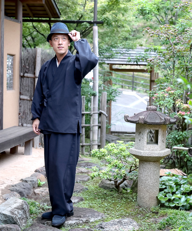 シャンブレー裏地付作務衣［聖］ No.1 濃紺 | 作務衣・甚平通販 和粋庵