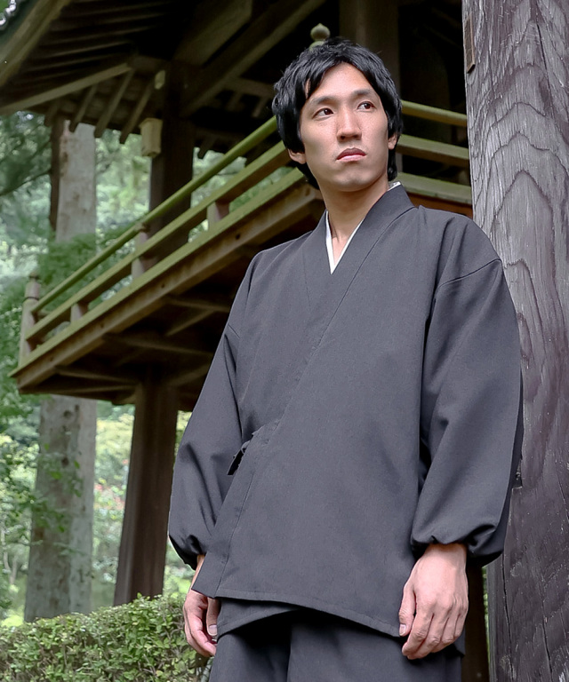 シャンブレー裏地付作務衣［聖］ No.2 グレー | 作務衣・甚平通販 和粋庵