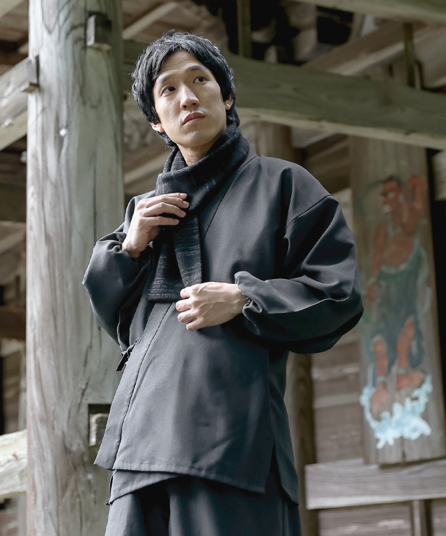 シャンブレー裏地付作務衣［聖］ No.2 グレー | 作務衣・甚平通販 和粋庵