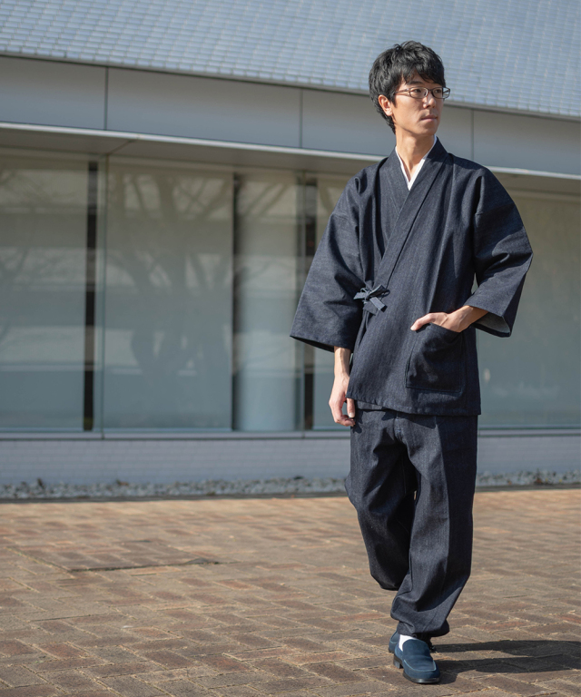 5083 カイハラデニム・11オンス作務衣 [改] No.1 濃紺