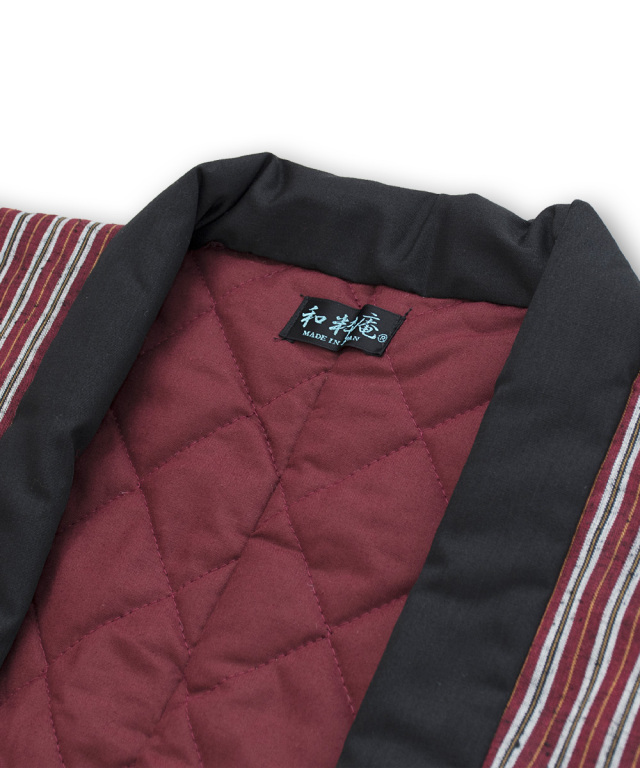 唐桟縞綿入袢天