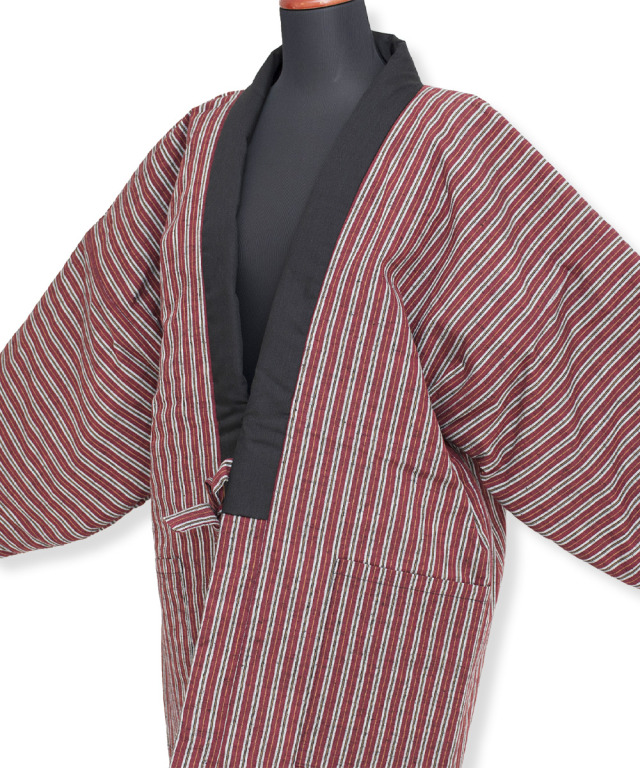 唐桟縞綿入袢天