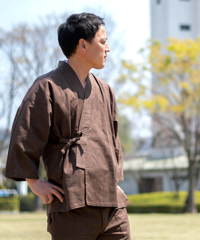 oiku 3点 結城紬 無地 焦げ茶 紋なし 残布 ⭐️結城紬 無地 焦げ茶 紋なし 残布 本場結城紬の色無地