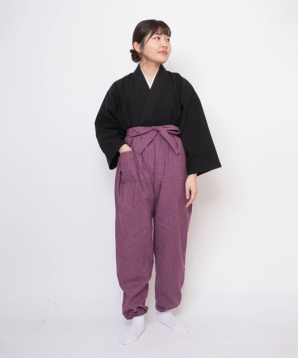 絣紬袴式本もんぺ