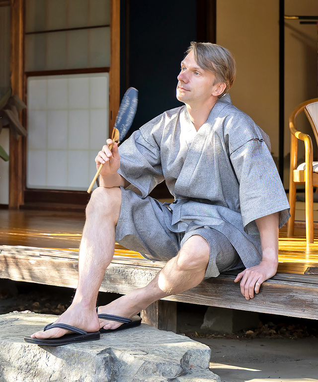 綿しじら甚平