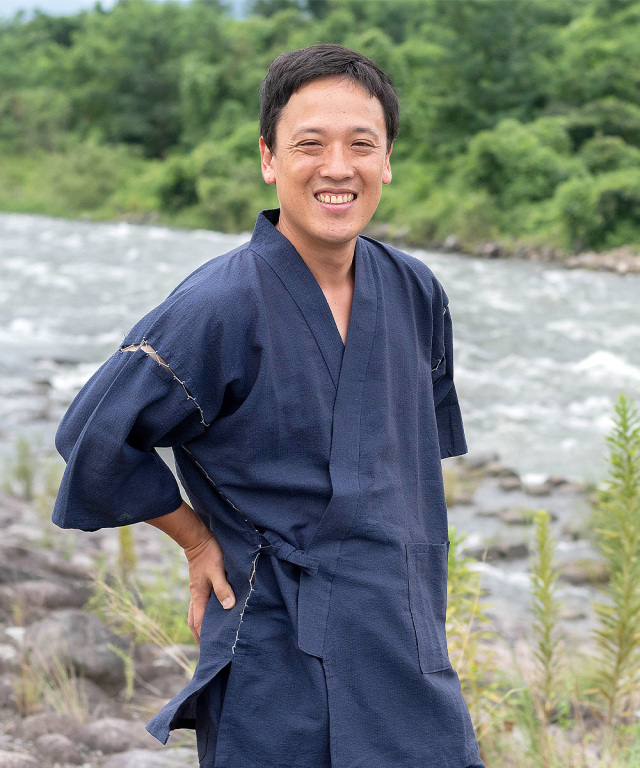 和紙しじら織甚平