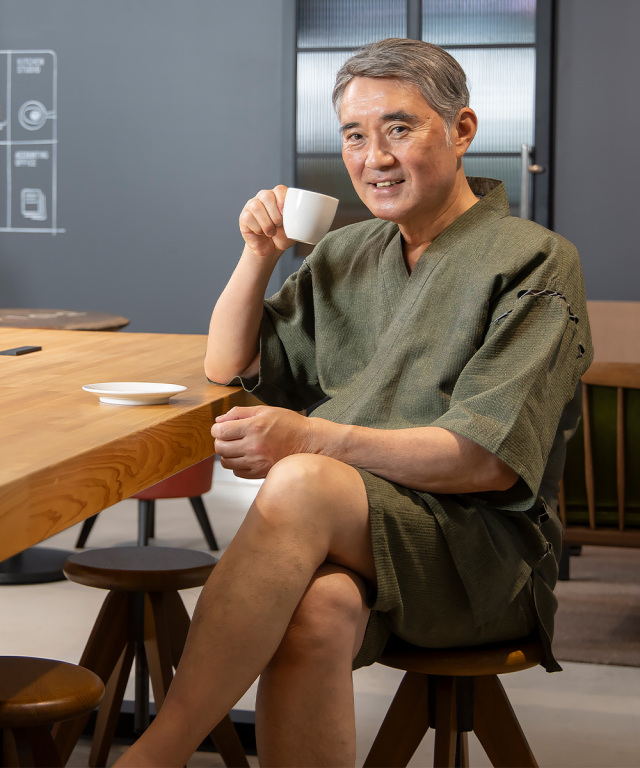 和紙しじら織甚平