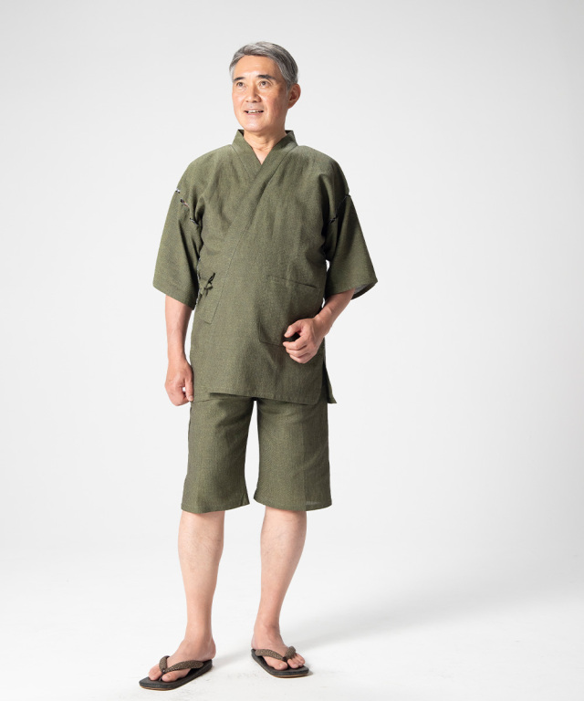 和紙しじら織甚平