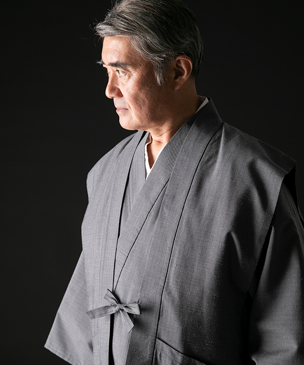 8016 桐生織 正絹羽織 No.2 グレー