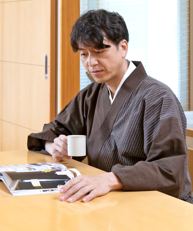 刺子デザイン作務衣
