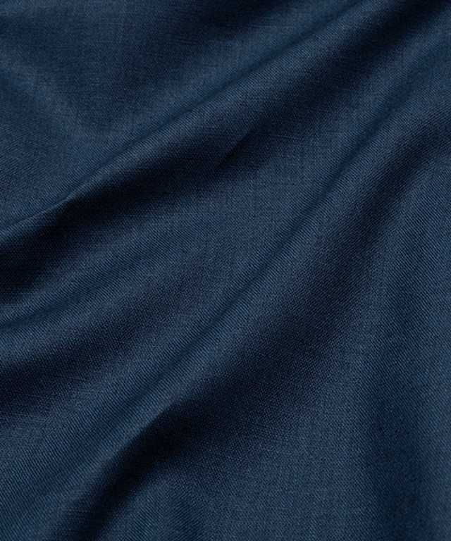 麻綿ロールアップ袖・裾作務衣 No.2 濃紺 【和粋庵】