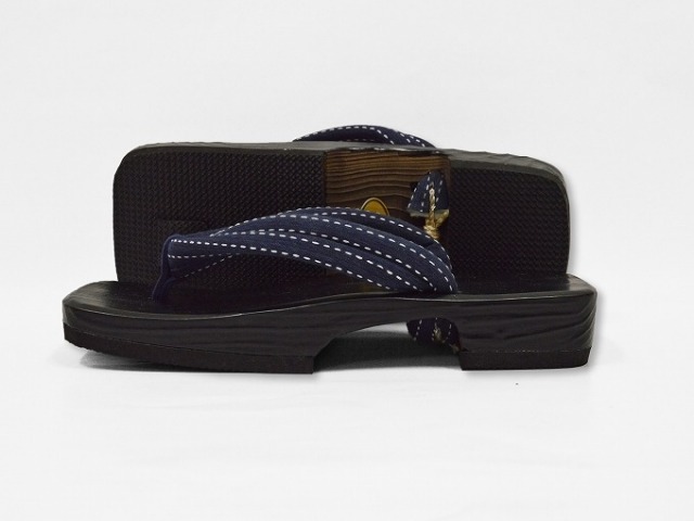 刺子鼻緒下駄 ＜紺＞ （さしこはなおげた） メンズ・男物 | 作務衣