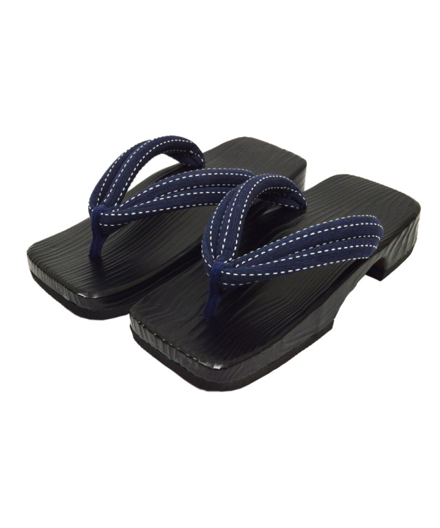 刺子織鼻緒下駄