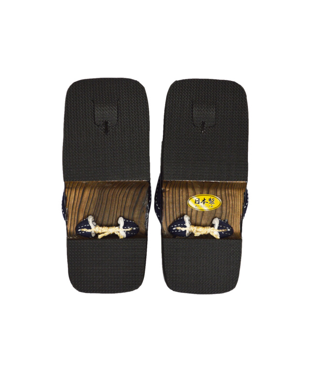 刺子織鼻緒下駄