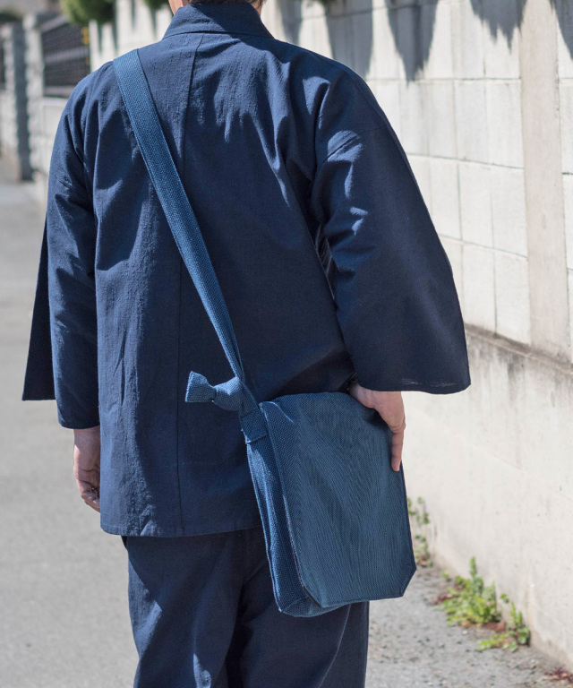 刺子織頭陀袋 No.1 濃紺＜日本製＞ | 作務衣・甚平通販 和粋庵