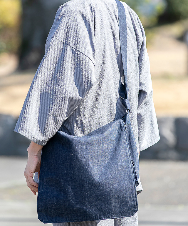 9003 カイハラデニム・ピマ綿頭陀袋 No.1 濃紺