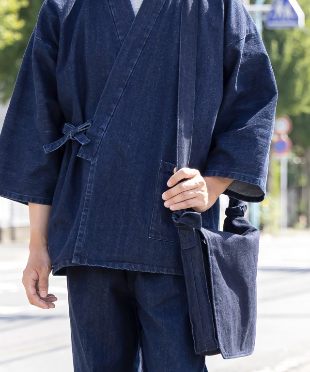 カイハラデニム・11オンス頭陀袋 No.1 濃紺＜日本製＞ | 作務衣