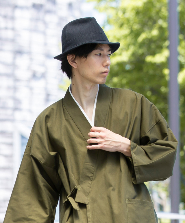 刺子織中折れ帽子