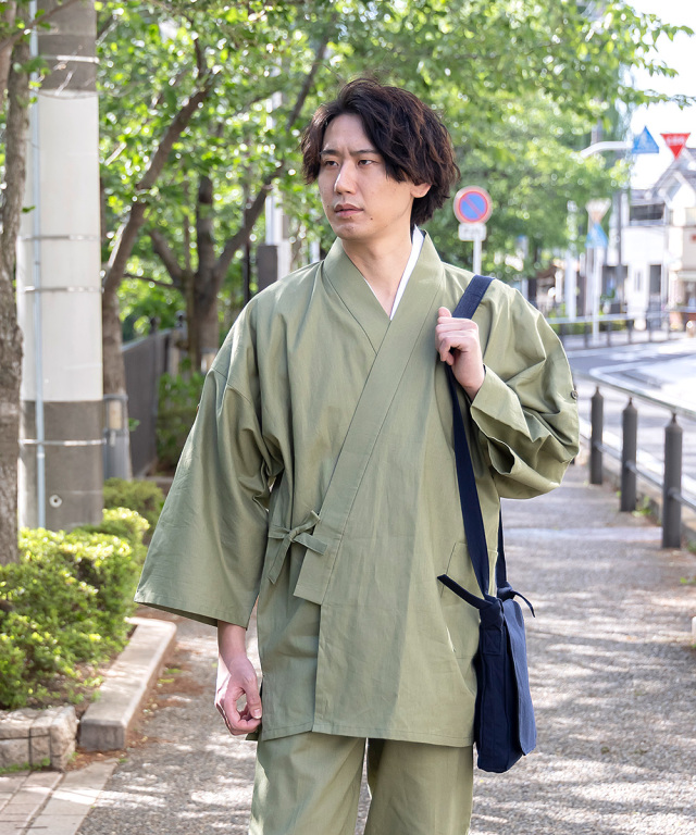 たてスラブ頭陀袋ミニ No.1 濃紺＜日本製＞ | 作務衣・甚平通販 和粋庵
