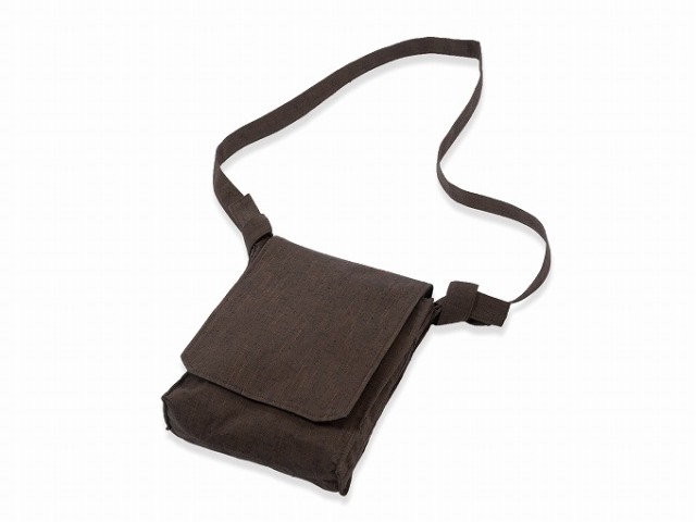 たてスラブ頭陀袋ミニ 茶