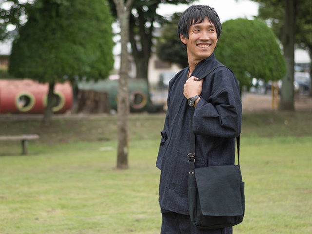 刺子織ショルダーバッグ