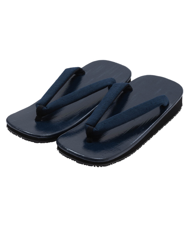 9083 たてスラブ厚底滑り止雪駄 No.1 紺