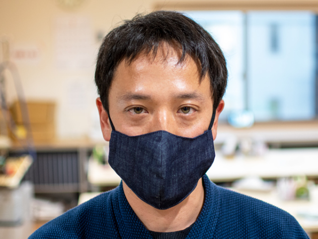 9205 抗ウイルス・カイハラデニムマスク No.1 濃紺 | 作務衣・甚平通販