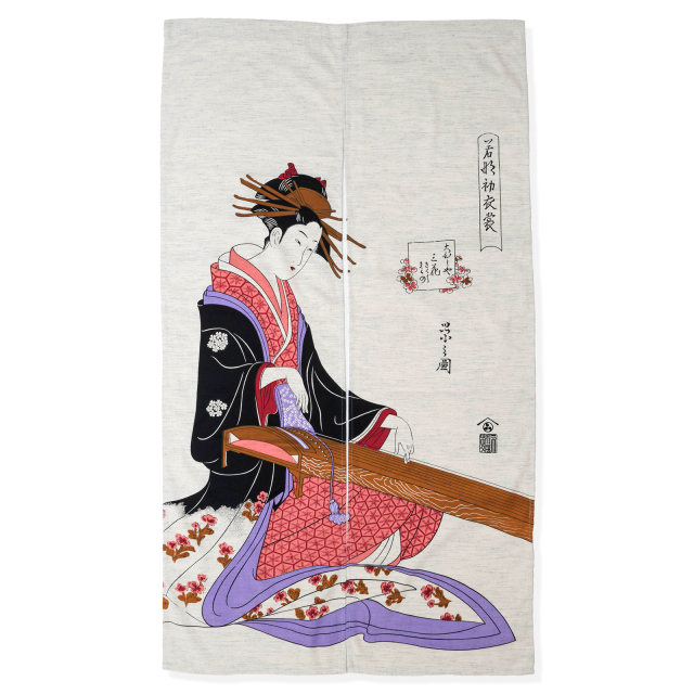 290101 浮世絵のれん　琴　101　