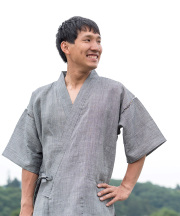 近江ちぢみ本麻甚平（おうみちぢみほんあさじんべい）日本製最高級甚平