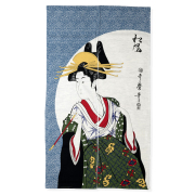暖簾　浮世絵　レトロ cloth shop 布や のれん 暖簾 日本画 浮世絵 日本製 MADE IN