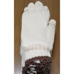 【綿１００％】純綿カフス軍手（約７５０ｇ 細番手糸使用）（MAT）（日本製）（１ダース）