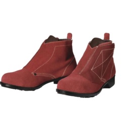 【銀行振込専用】T-３鋼製先芯　溶接作業用安全靴　中編上靴　ベロア茶革　マジック（ドンケル）１足