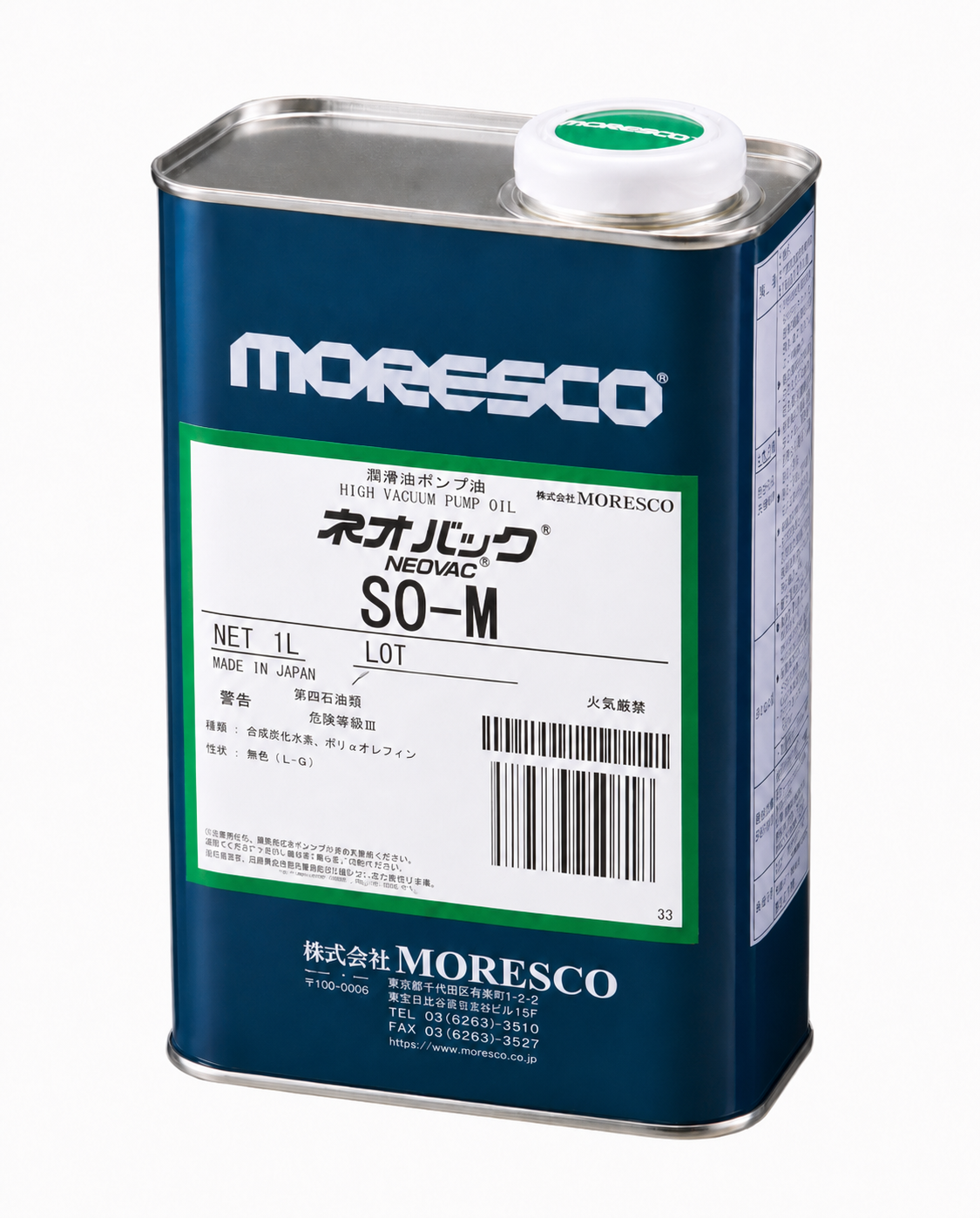 モレスコ　真空ポンプ合成系オイル　ネオバックSO-M